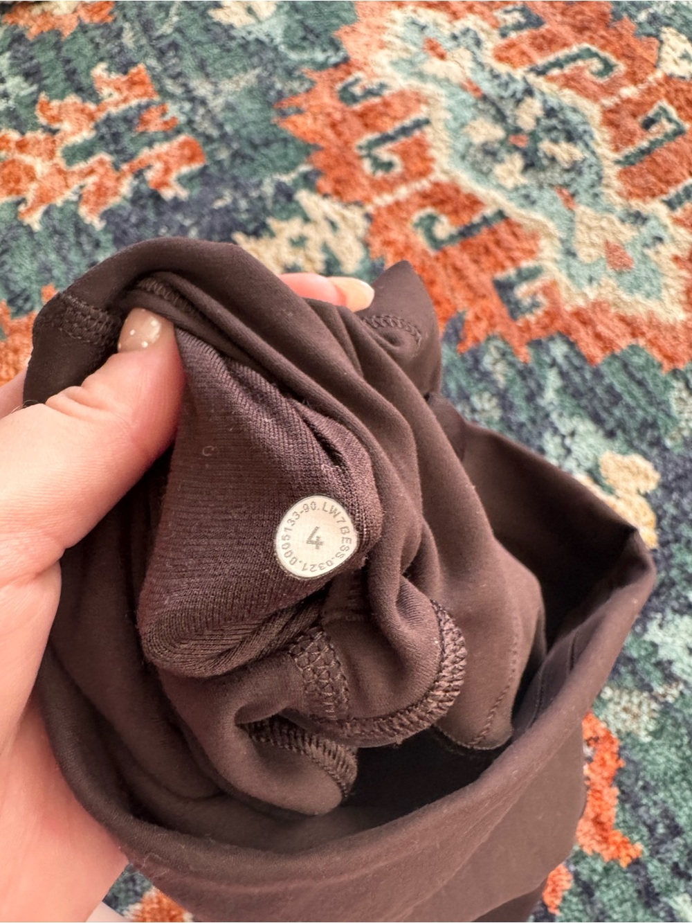 lululemon athletica High-Rise Bike Shorts in Chocolate Brown - Picture 2 of 2
